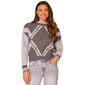 Womens Democracy Long Sleeve Mock Neck Argyle Sweater - image 1