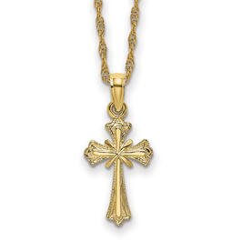 Gold Classics&#40;tm&#41; 10kt. Gold X-Center Cross Chain Necklace