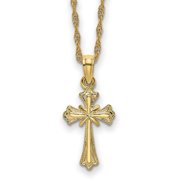 Gold Classics&#40;tm&#41; 10kt. Gold X-Center Cross Chain Necklace - image 