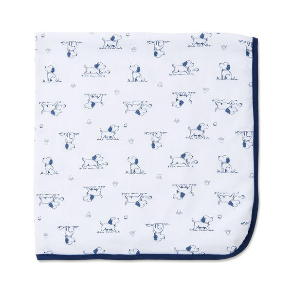 Little Me Puppy Toile Receiving Blanket - image 