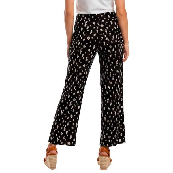 Womens Kasper Pull On Wide Leg Dot Ankle Pants