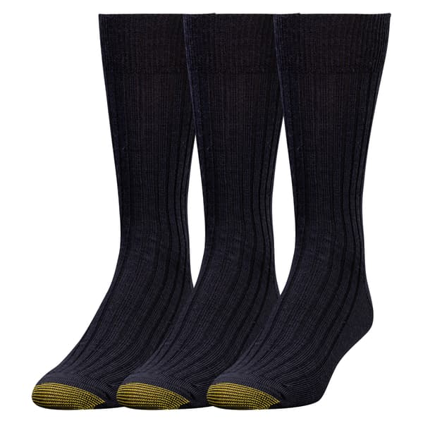 Mens Gold Toe&#40;R&#41; 3pk. Windsor Wool Dress Socks