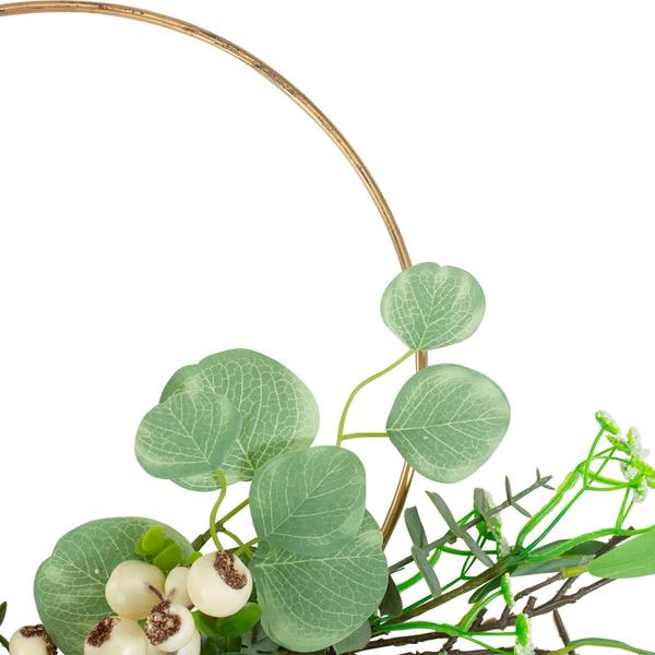 Northlight Seasonal Eucalyptus & Fern Golden Ring Spring Wreath