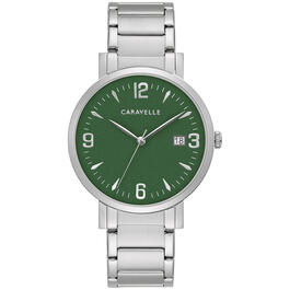 Mens Caravelle by Bulova Green Dial Bracelet Watch - 43A155