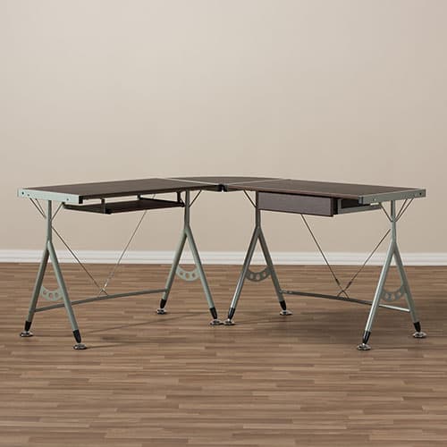 Baxton Studio Elburn L-Shaped Modern Computer Desk