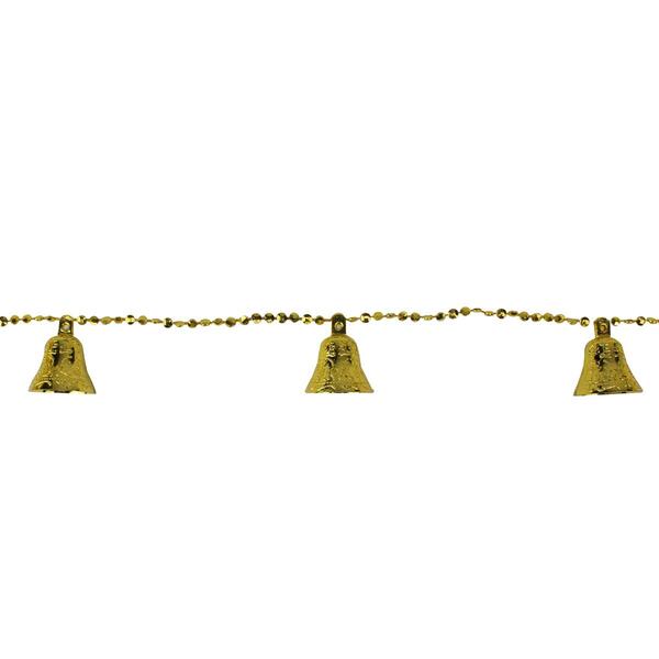 Northlight Seasonal 9ft. Gold Jingle Bell Christmas Garland - image 