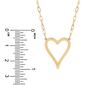 Gold Classics&#8482; Yellow Gold Heart on Paperclip Chain Necklace - image 3