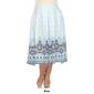 Plus Size White Mark Pleated Skirt with Border Prints - image 6