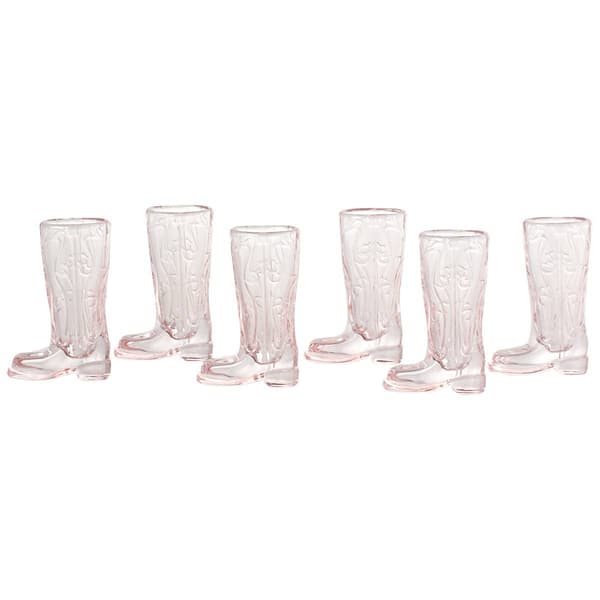 Home Essentials Boot Blush Shot Glasses - Set of 6 - image 