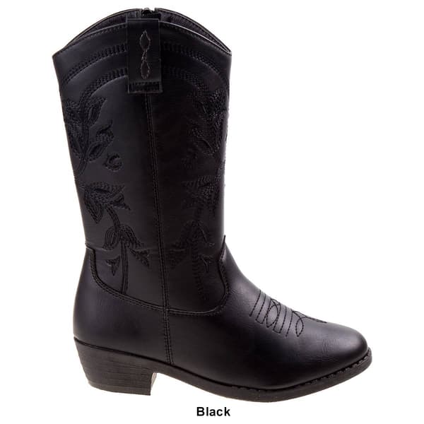 Big Girls Kensie Girl Zip-Up Cowgirl Boots