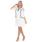 Womens White Mark Marybeth Embroidered Short Shift Dress - image 1