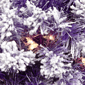 Northlight 24in. Pre-Lit Flocked Purple Pine Christmas Wreath - image 4