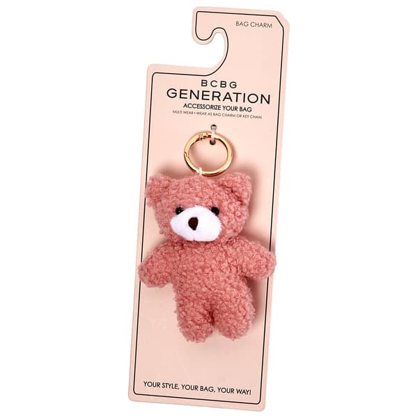 Womens BCBG Sherpa Bear Bag Charm