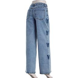 Juniors Madden Girl Butterfly Embroidered Ultra 90''s Jeans