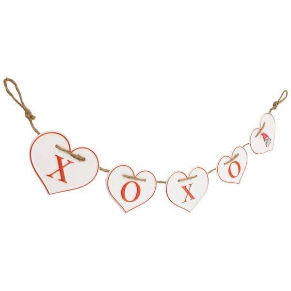 Northlight Seasonal Hearts XOXO Valentine''s Day Metal Banner