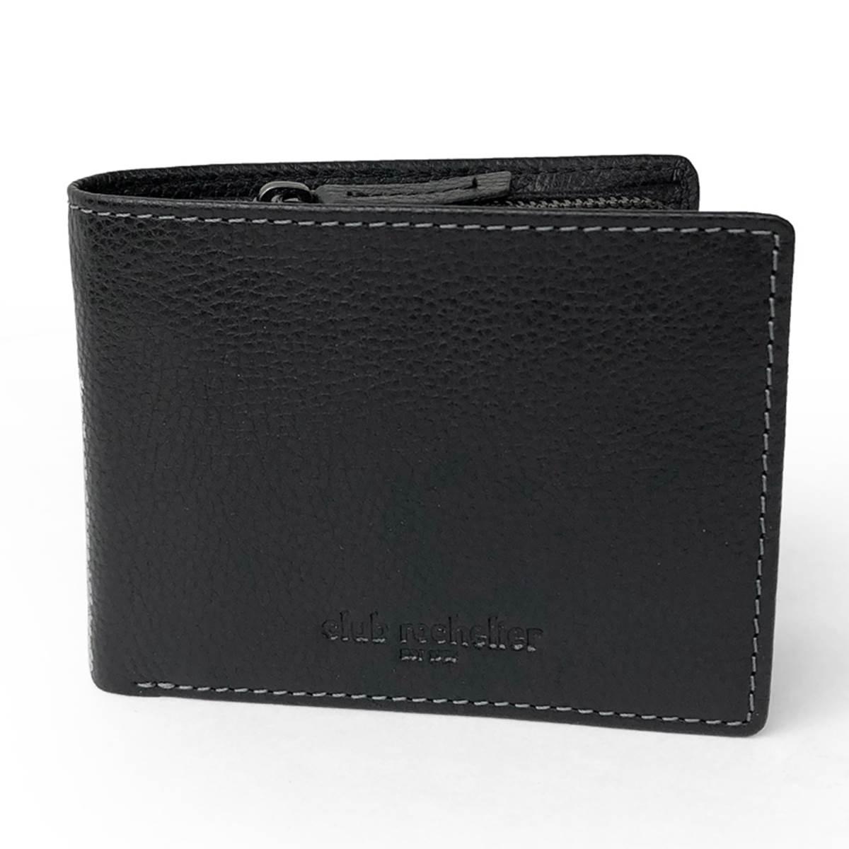 Mens Club Rochelier Onyx Full Leather Bifold Wallet