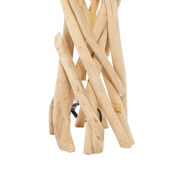 9th & Pike® Beige Wood Rustic Table Lamp