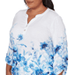 Plus Size Alfred Dunner Mykonos Watercolor Floral Blouse - image 5