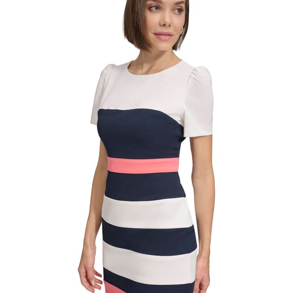 Womens Tommy Hilfiger Color Block Ck Scuba Crepe Sheath Dress Boscovs