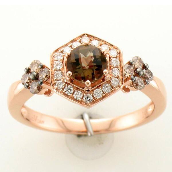 Le Vian&#40;R&#41; Chocolate Quartz&#40;R&#41; w/ Chocolate & Vanilla Diamond Ring - image 