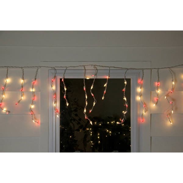 Northlight Seasonal 150 Red & Clear Mini Icicle Christmas Lights