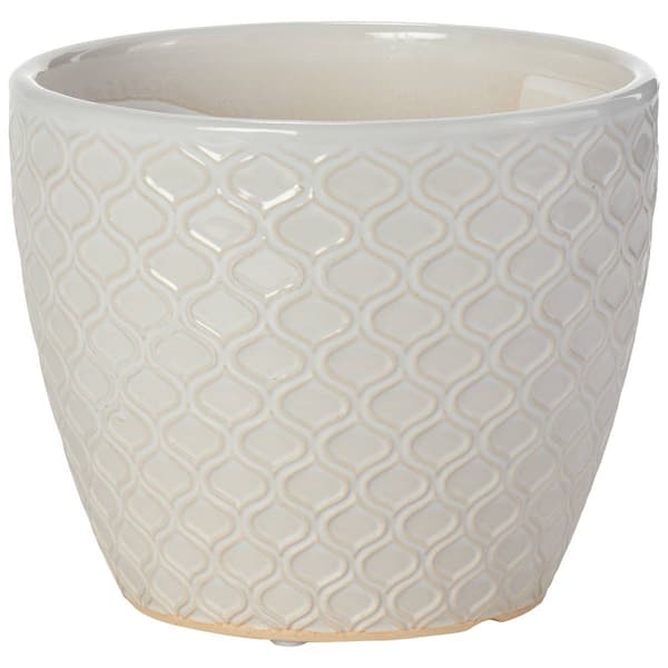 Embossed Teardrop 6.25 Ceramic Pot - image 