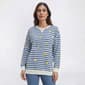Womens Emily Daniels Long Sleeve Stripe Lemon Sweater - image 1