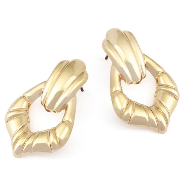 Steve Madden Fluted Doorknocker Earrings