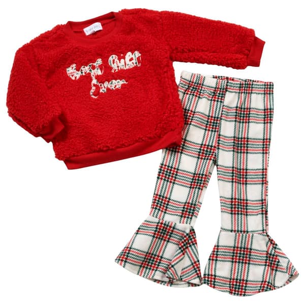Toddler Girl Bloomin Baby Sherpa Gift Pullover & Fleece Pants Set