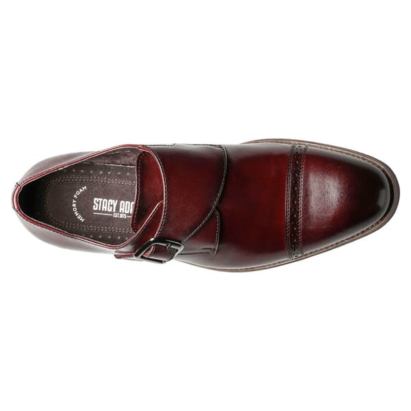 Mens Stacy Adams Desmond Cap Toe Monk Strap Oxfords - Brown