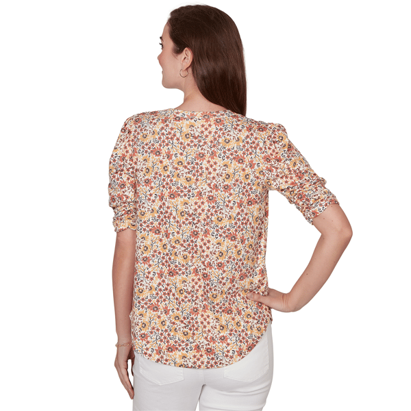Womens Skye’s the Limit Terra Tropic Ditsy Floral Blouse