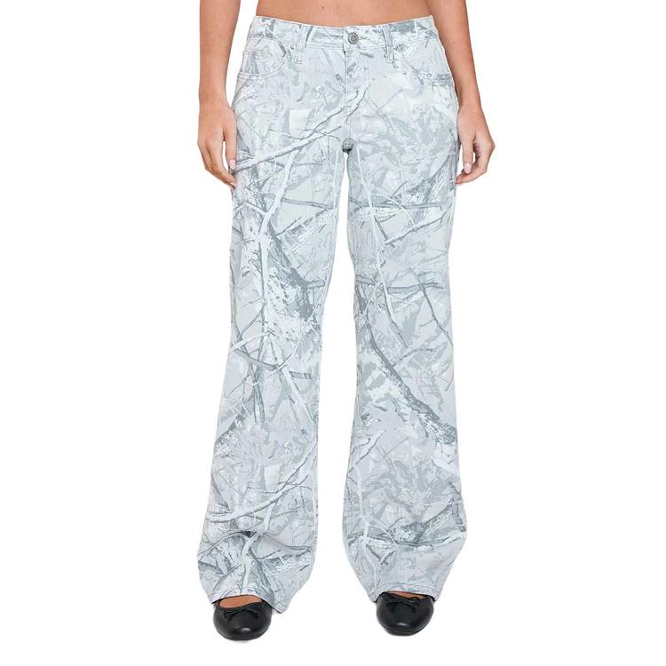 Juniors YMI® Low Rise Wide Leg Camo Print Jeans - Camo
