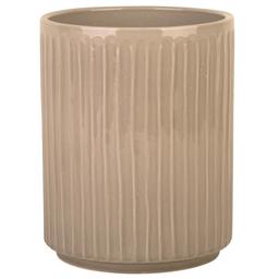Home Essentials Round Embossed Utensil Crock - Taupe