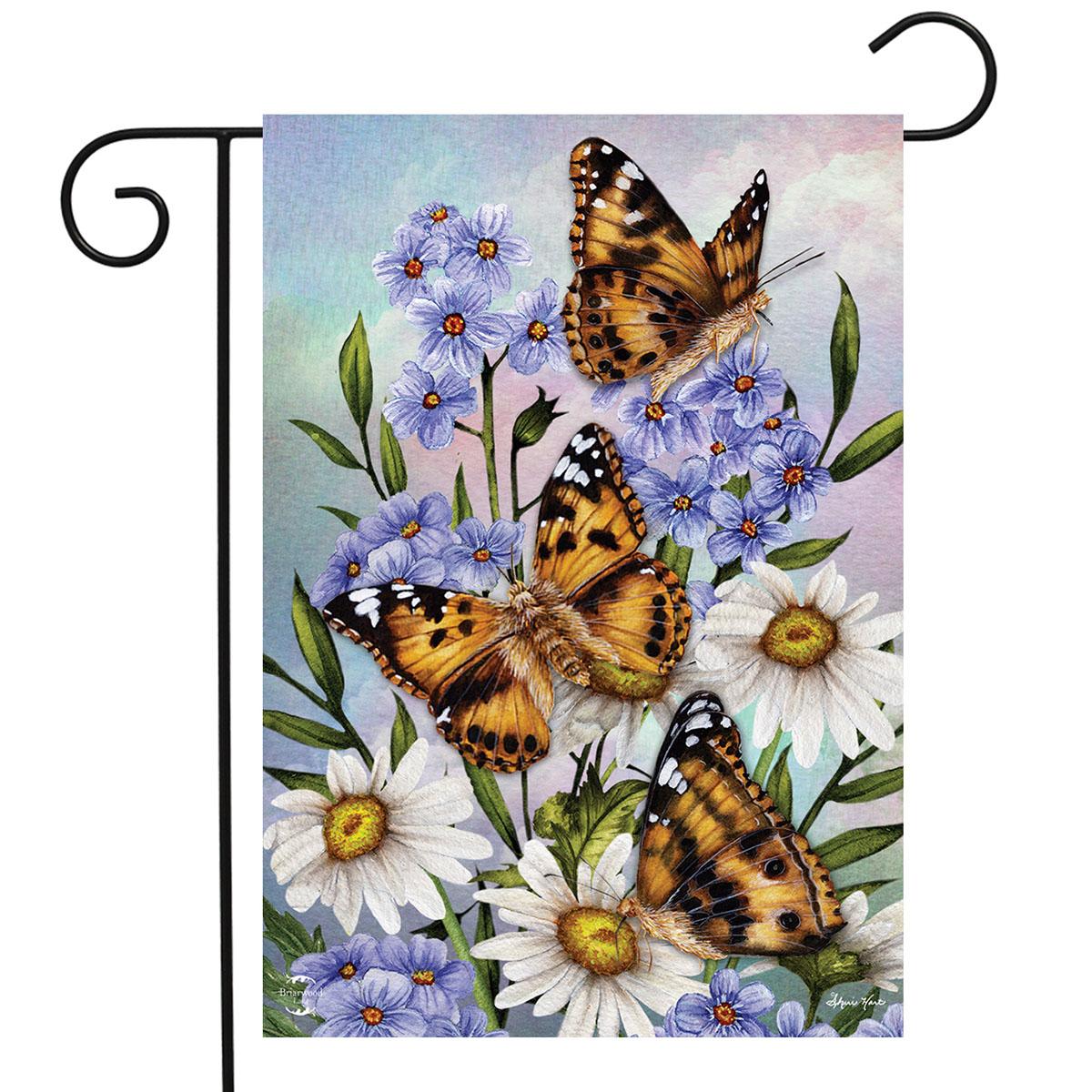 Daises & Monarchs Garden Flag