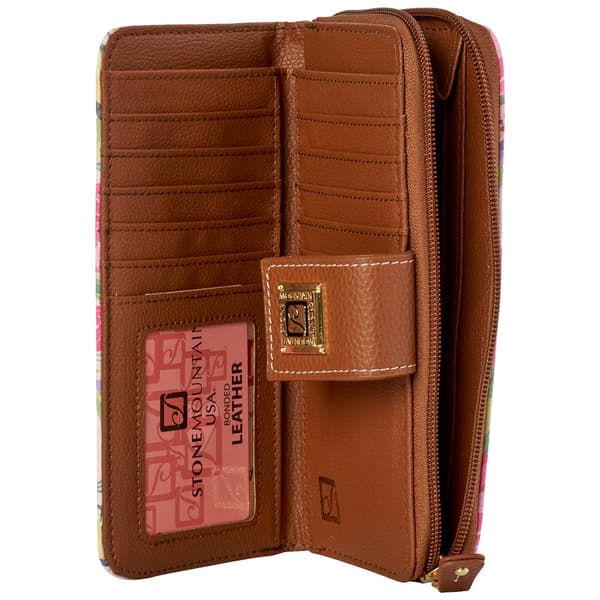 Womens Stone Mountain Le Beau Jardin Zip Around Wallet
