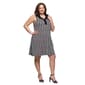 Plus Size 24/7 Comfort Apparel Black & White Collared Mini Dress - image 4