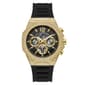 Mens Guess Watches&#40;R&#41; Gold Tone Case Black Silicone Watch -GW0518G2 - image 1