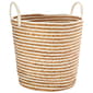 Heritage Medium White Stripe Rope Hyacinth Hamper - image 2