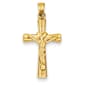 Unisex Gold Classics(tm) Yellow Gold Reversible Crucifix Cross - image 1