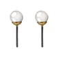 Roman Gold & Cream 6mm Pearl Earrings - image 1