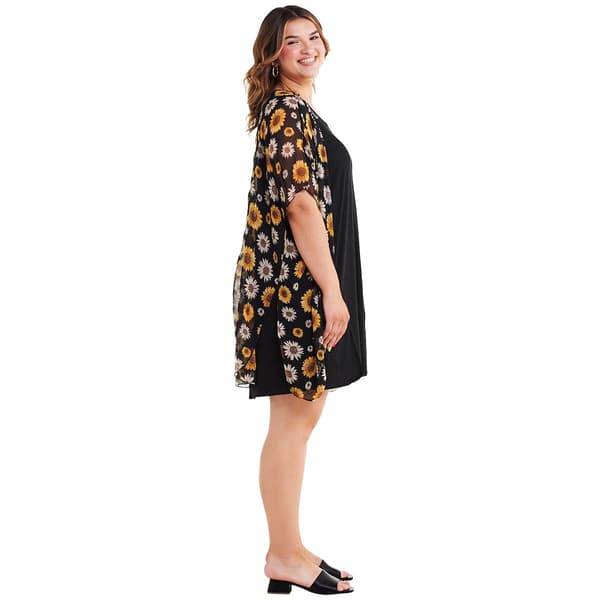 Juniors Plus Liberty Love Diana 2pc. Kimono & Dress Set