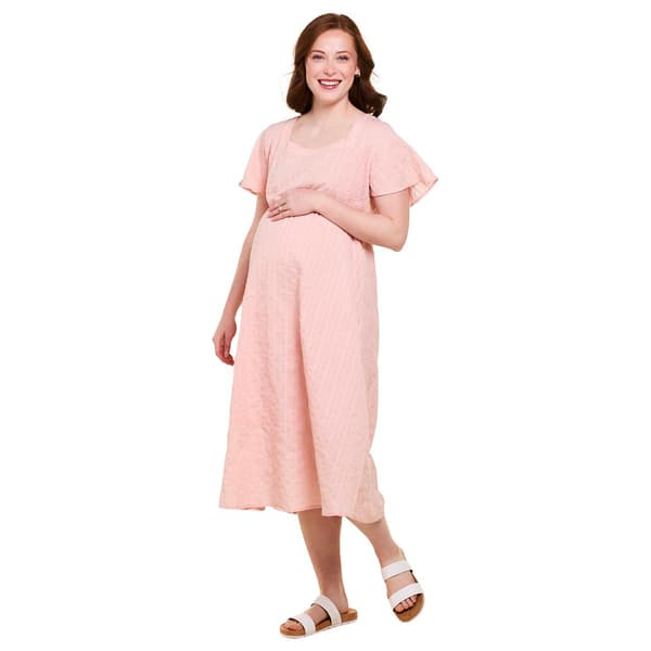 Womens Fair Hope Clip Dot Empire Tie Maternity Dress - image 