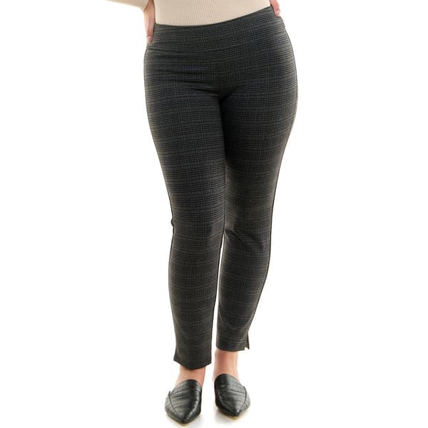 Womens Zac &amp; Rachel Printed Compression Pants-Grey/Black - image 