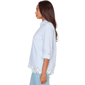 Womens Ruby Rd. French Riviera Coastal Stripe Lace Hem Blouse - image 4