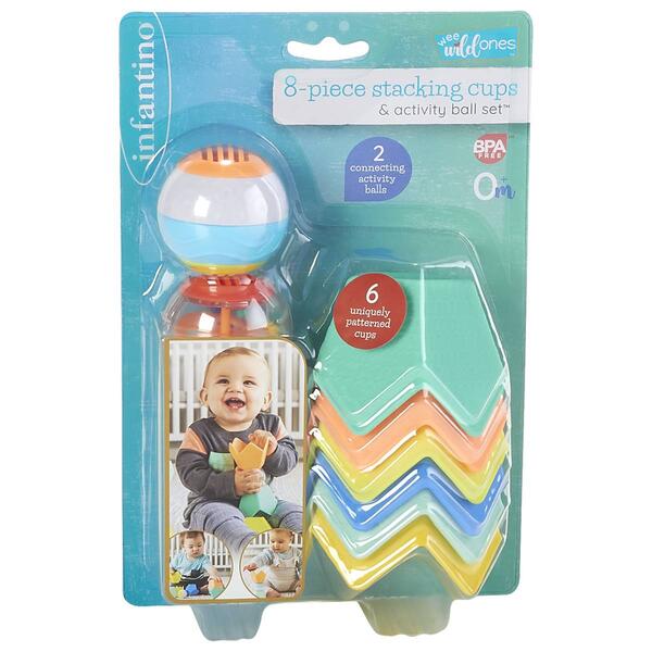 Infantino 8pc. Stacking Cups and Ball Set - image 