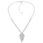 Roman Silver-Tone Crystal Chain Pendant Necklace - image 1
