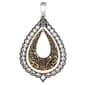 Wearable Art Two-Tone Antique Pear Shape Metal Enhancer - image 1