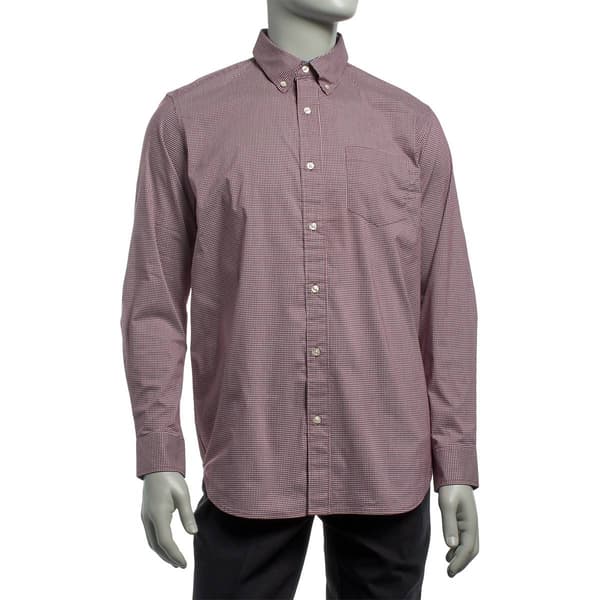 Mens Architect(R) Regular Fit Gingham Button Down Poplin Shirt - image 