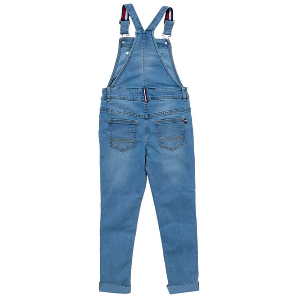 Girls &#40;7-16&#41; Tommy Hilfiger Stripe Denim Overalls
