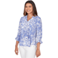 Petite Ruby Rd. Must Haves I 3/4 Sleeve Brushstroke Blouse - image 3